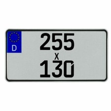 1 Kennzeichen | 255 x 130 mm | Motorrad | Roller | Leichtkraftrad | Traktor 