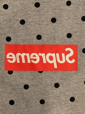 Supreme Comme Des Garcons CDG SS12 Box Logo Heather Grey Polka Dot