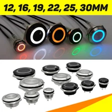 Short Mini Push Button Switch Power Led Light Momentary Pressure Switch Electric