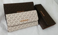 Michael Kors Travel Trifold wallet Wristlet Women Wallet Purse