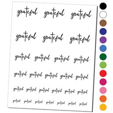 Inspirational Grateful Cross Christianity Temporary Tattoo Water Resistant Set