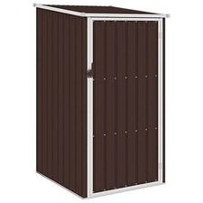 Garden Metal Shed Small Tool Storage Brown 87x98x159 cm Galvanised Steel
