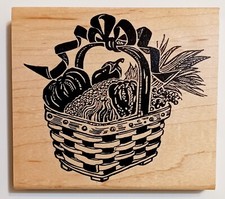 Bountiful Basket Posh Impressions Rubber Stamp