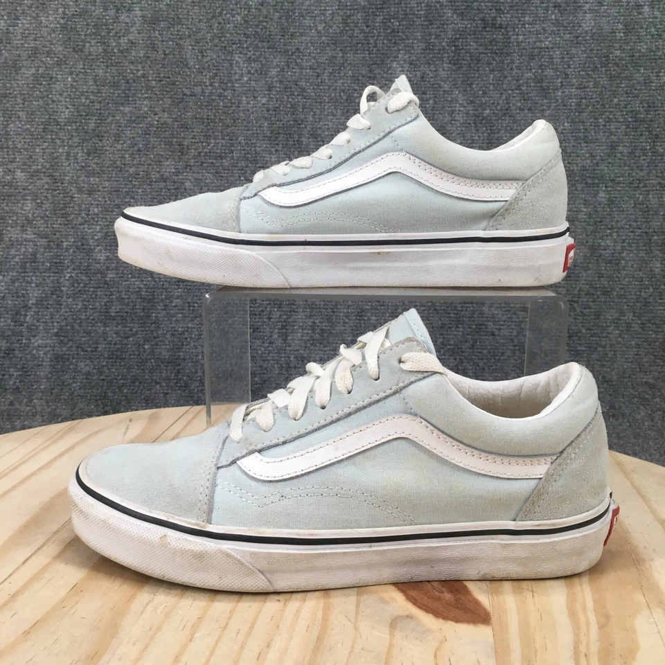 Vans Zapatos Hombres 5.5 Mujeres 7 Old Skool Tenis Azul Claro Gamuza Bajo 721356 Foto 2 de 4