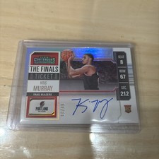 Kris Murray Auto 10/49 2023-24 Panini Contenders Finals #125 Variation On Card  