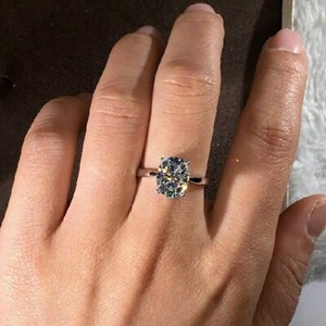Authentic 2.50Ct Lab Created VVS1/D Diamond Engagement Ring 14K White Gold Plated