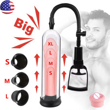 Vacuum Penis Pump for Male ED Enhancement Erectile Enlargement 3 Rings 1 Sleeve