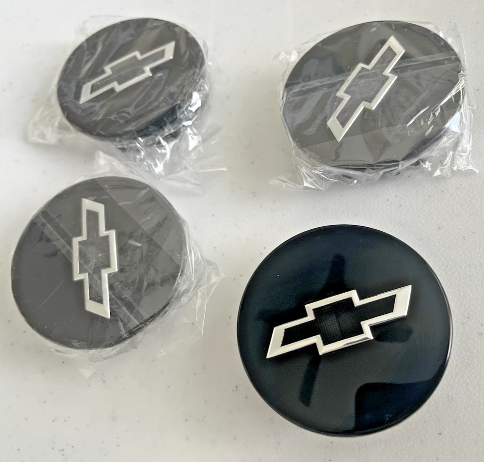 Tampas de roda central 4x 66mm Blazer Camaro Colorado Equinox Traverse (Chevy) preto - Imagem 2 de 4