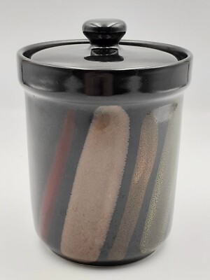 Sango Avanti Black #4721 Small Canister/Jar Lidded