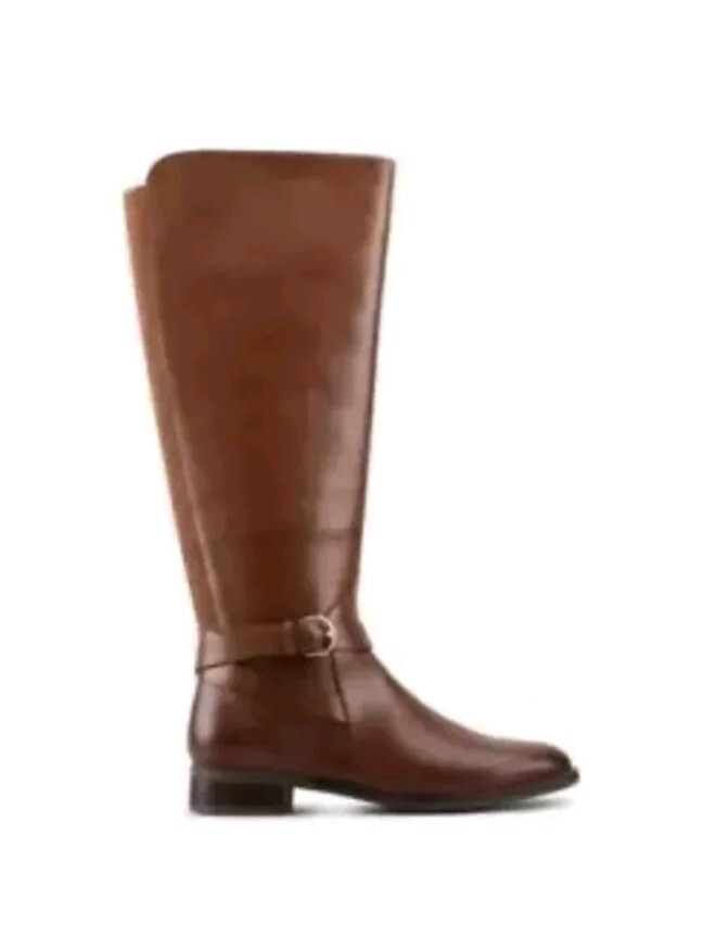 Clarks Hamble High Ladies Dark Tan Knee High Leather Boots Size UK 5 D