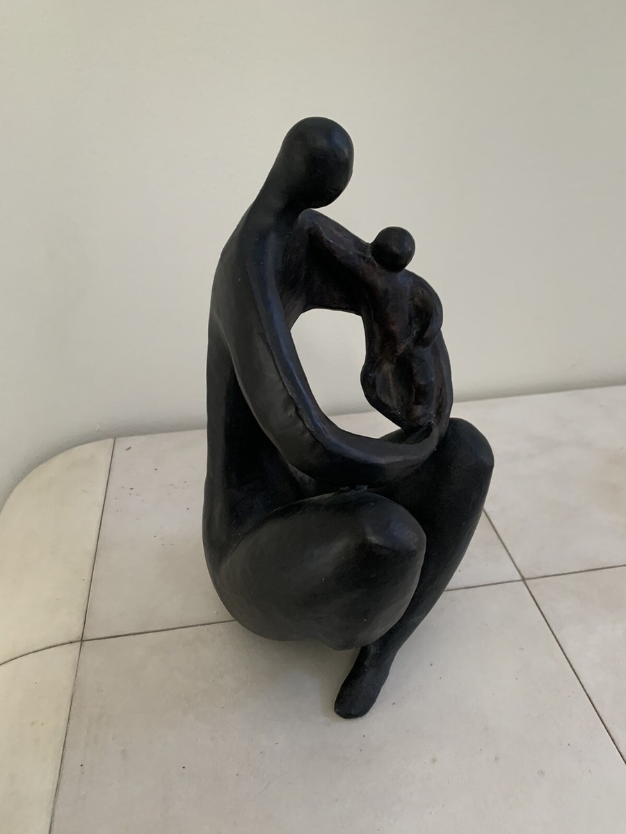 Abstract Human Figure Sculpture Modern- Mother and Child | eBay