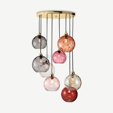 Cluster Pendant Light Made.com Ilaria Extra Large Multicolour & Brass (Sealed)