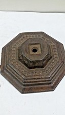 Antique Fonte Rustique Repasser Base Superbe Épais Détail Cache-Pot / Lampe Rare