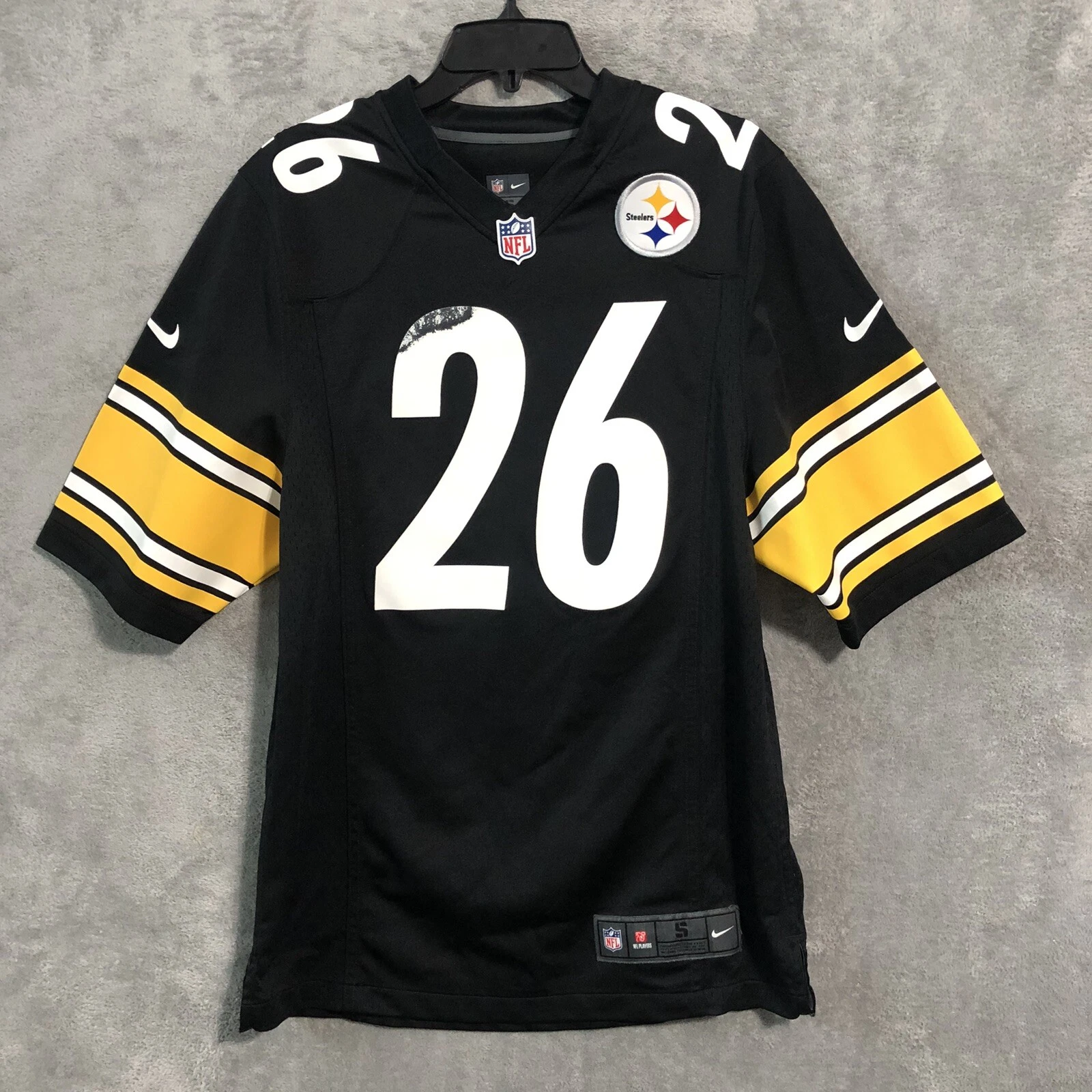 Pittsburgh Steelers Bell #26 Football Jersey Mens Size S Nike On Field NFL Black