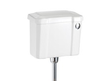 Burlington Low Level 440mm Slimline Ceramic Cistern With Front Push Button, C4