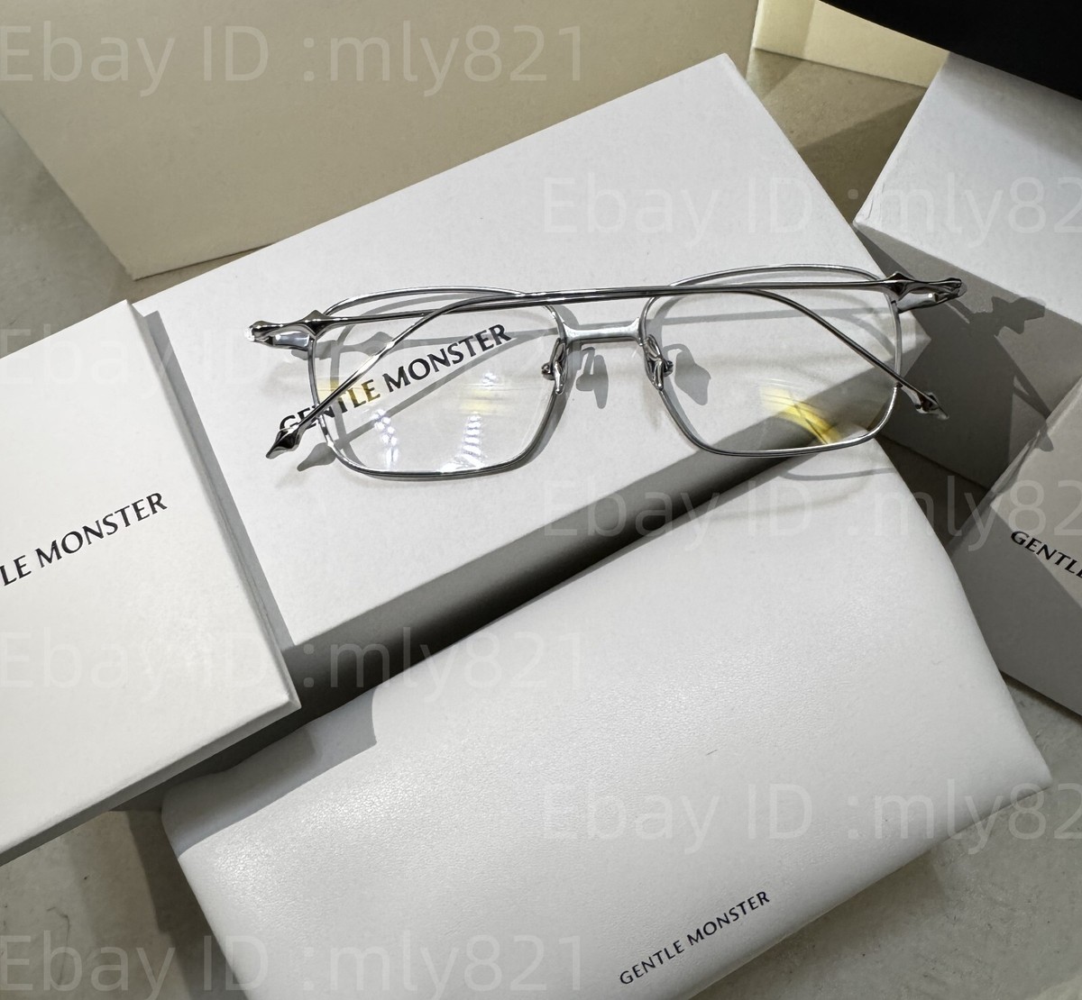 GentleMonster Sunglasses BOLD - ABA 02 Silver Frame Clear Lenses