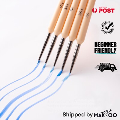 5pcs Artist Detail Paint Brush Set by Himi- high quality Taklon Bristles