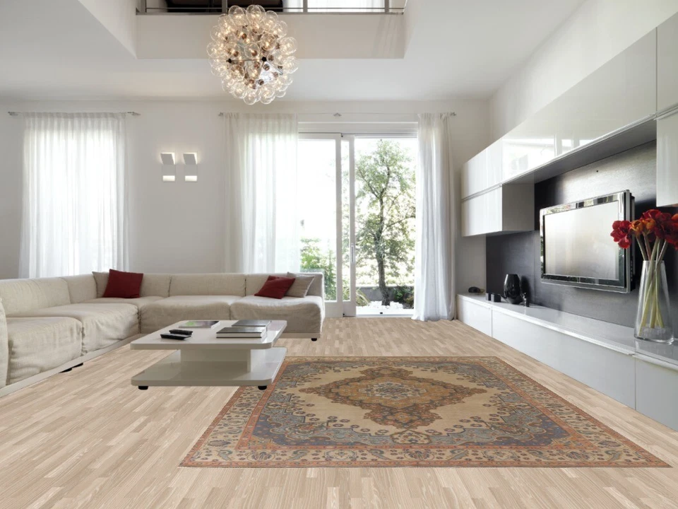 Distressed Over-Dyed Traditional Area Rug 9x13 ft Hand-knotted Wool Carpet - Image 2 of 4