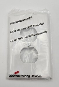 Cooper (10) Count White Mid-Size 1G Receptacle Wallplate Outlet Covers PJ8W.