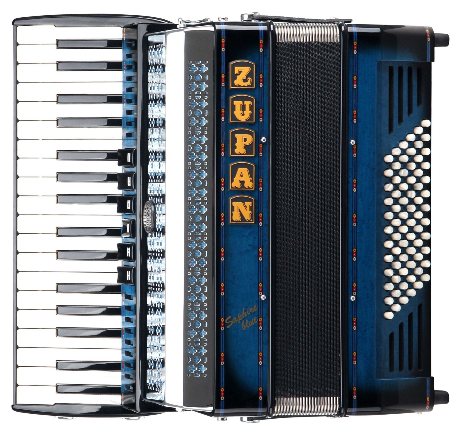 Zupan Saphire III 72/MH Akkordeon Shadow Blue Zieharmonika 34 Вкус 3-шериг