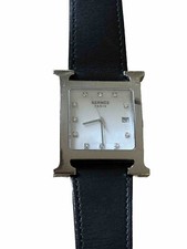Hermes H Stainless Steel MOP 11P Diamond (King Size) Watch HH1.810