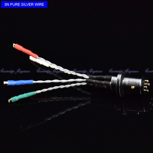 New 20pcs/lot 4pin EMT type headshell connector +5N Pure Silver litz leadwire - Picture 3 of 5
