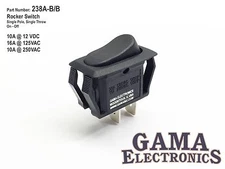Single Pole Single Throw Off-On Rocker Switch 16A @ 125VAC 10A @ 250VAC/12VDC 