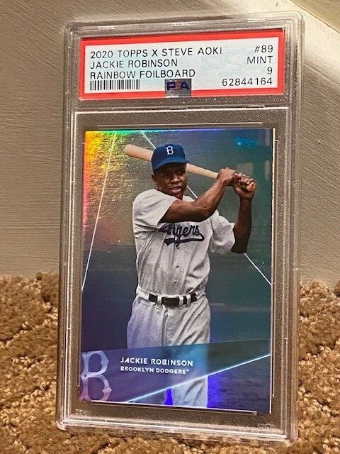 2020 Topps X Steve Aoki Jackie Robinson PSA 9 #89 Rainbow