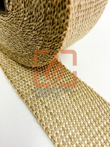 Exhaust Heat Header Wrap & Stainless Locking Ties 1/16" X 2" X 50' Tan High Temp - Picture 2 of 3
