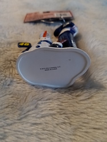 COLLECTIBLE NASCAR CHRISTMAS ORNAMENT #48 JIMMIE JOHNSON & SNOWMAN NEW WITH TAG - Picture 4 of 4