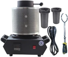Gold Melting Furnace Kit 2100℉ Fast Smelter, Electric Smelting Furnace 3kg + 1kg