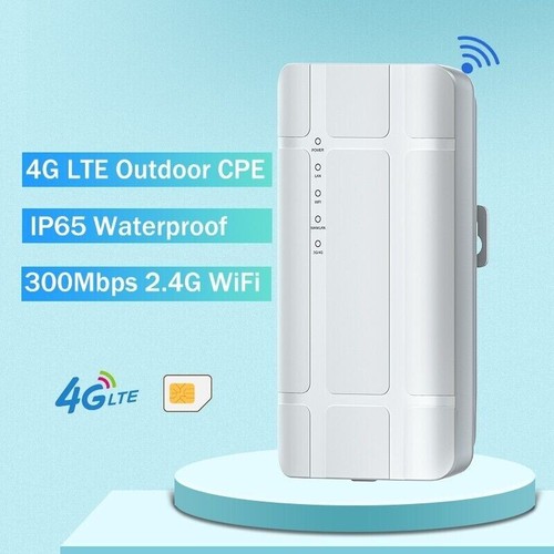 U-speed 300Mbps 4G LTE Zewnętrzny router WiFi z gniazdem karty SIM do wewnątrz na zewnątrz - Zdjęcie 2 z 9