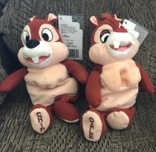 Disney Chip 'n Dale Beanbag Plush Set of 2 NWT