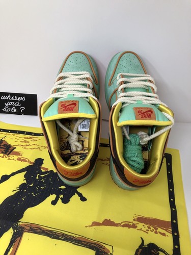 Nike SB Dunk Low Rodeo Tormaline taglia 11 verde DS nuove HF3058-300 - Foto 14 di 17