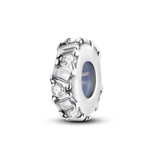 MULA European Silver Plated Charm AAA CZ Silicone Stopper For Women Bracelet