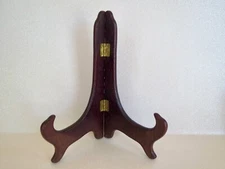Folding Mahogany Wooden DISPLAY EASEL Display Stand for Plates 8" Tall by 6" W