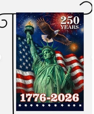WHOLESALE LOT OF 6 AMERICA 250th ANNIVERSARY GARDEN FLAGS