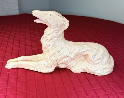 1960 Holland Mold Vintage Hand-Painted Ceramic Large Borzoi Russian Wolfhound