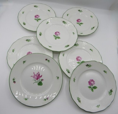 6 Augarten Wien Vienna Rose bread plate 62/5089 6 1/4  + 6043 flower