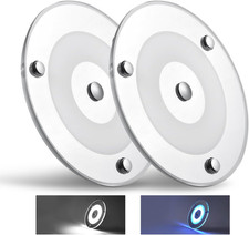 2 Pack 12V LED Ceiling Dome Light 400LM, 4.75" Dimmable Interior Light for RV Bo