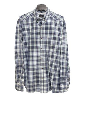 Ariat Men s Pro Series Team Samson Classic Fit Shirt Blue& White Plaid Size L