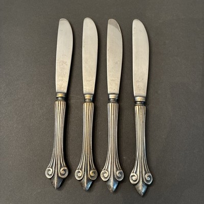 TOWLE  PEWTER KNIGHT  Stainless Flatware Dinner Knives Set Of 4 Stunning  ️