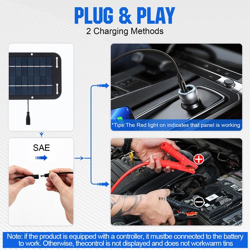 50W 12V Solarpanel Kit Solarmodul USB-Ladegerät Solarzelle Solar Auto Ladegerät - Bild 10 von 14