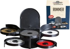Tablecraft Glass Rimming Station with 4-Swing Out Trays (H5633), 2.3, Black