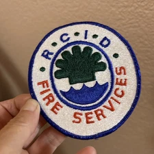 Vintage Fire Station R.C.I.D. Services Badge Patch Dept. Engine Firefighter
