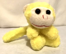 Plush Yellow Monkey by RI Novelty, Vintage Stuffed Animal, RARE
