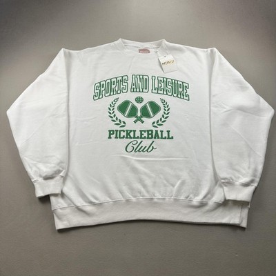Show Me Your Mumu Sweatshirt Womens Large White Sports Leisure Pickleball Club