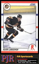 Igor Larionov 1990-91 Score American #123 Vancouver Canucks Rookie