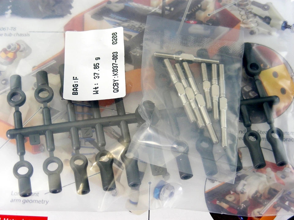 Team Associated RC10 4WD 7pcs Graphite Team Car 3.5mm Tie Rods Turnbuckles Set ! - Image 2 of 4