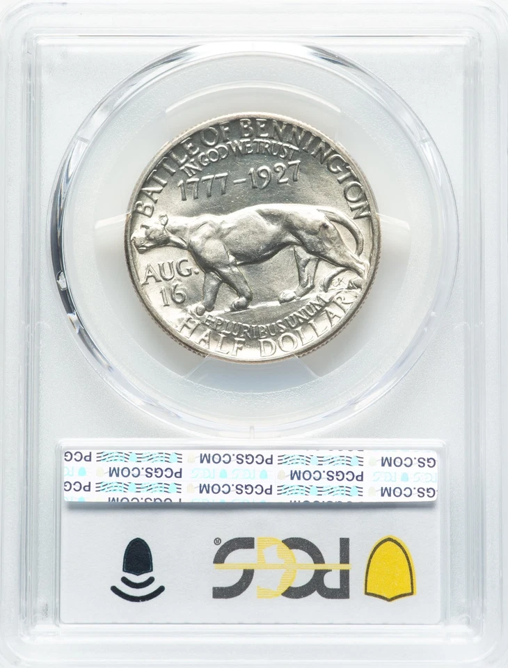1927 Vermont Commemorative Half Dollar PCGS MS-62 - Image 2 of 2